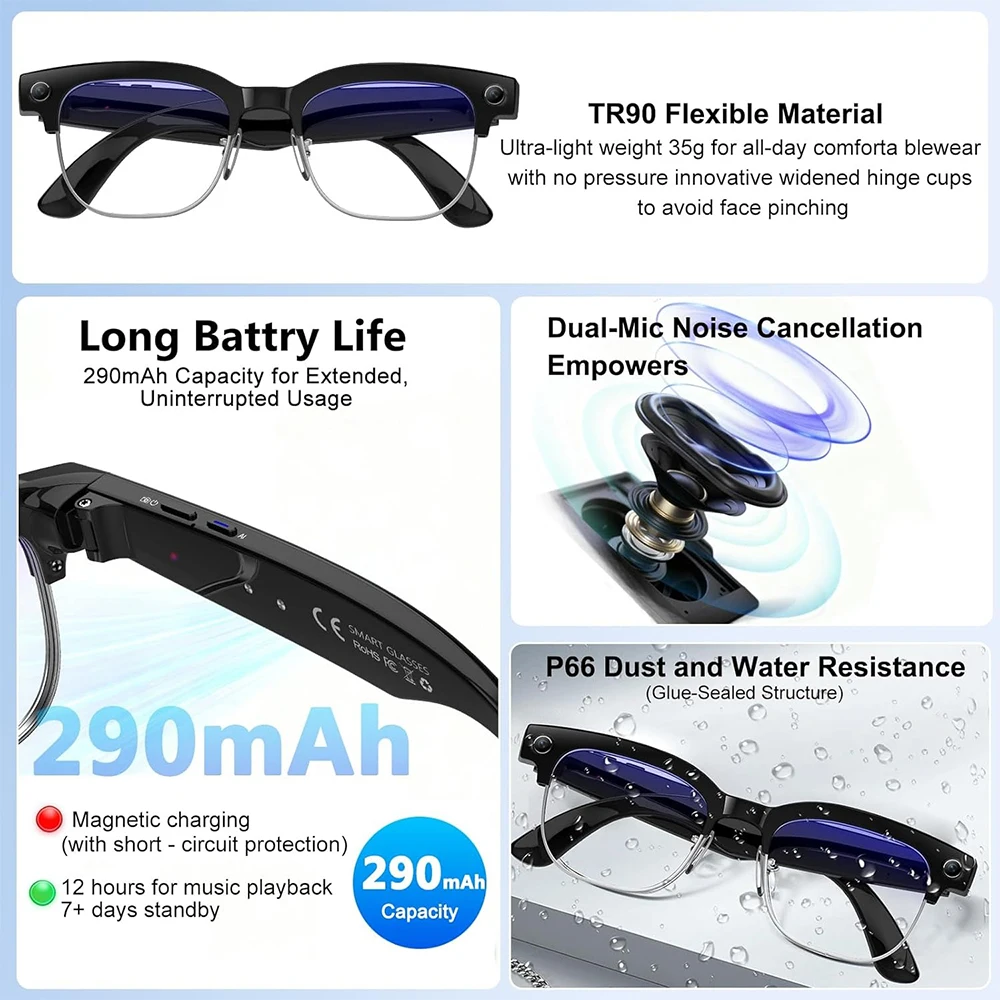 4K Smart AI Glasses 8MP Camera - огляд і ціна Smart Home Ai