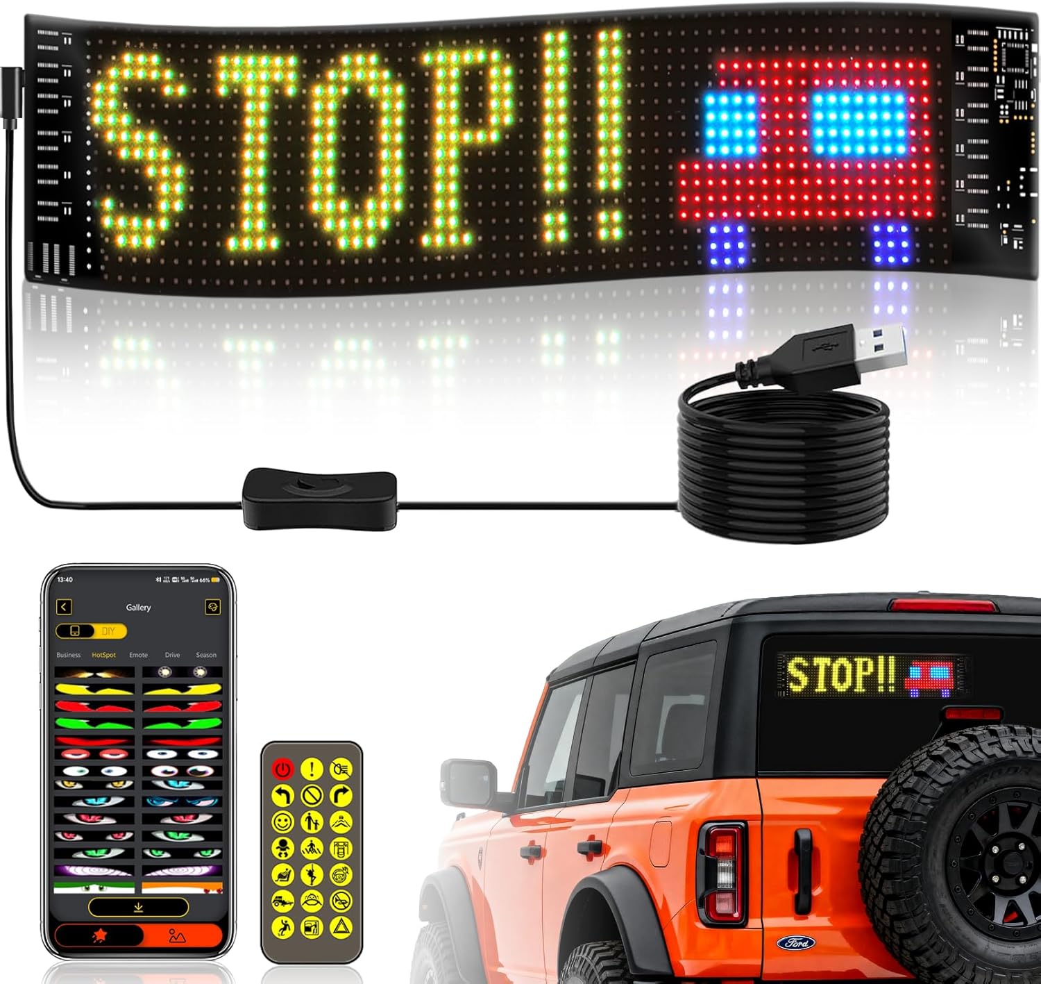 LED Car Sign Flexible LED Matr - огляд і ціна Smart Bulb