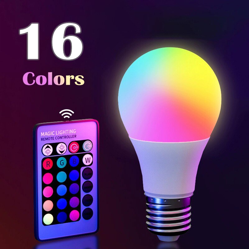 E27 220V 16 Colors RGB Bulb LE - огляд і ціна Smart Bulb
