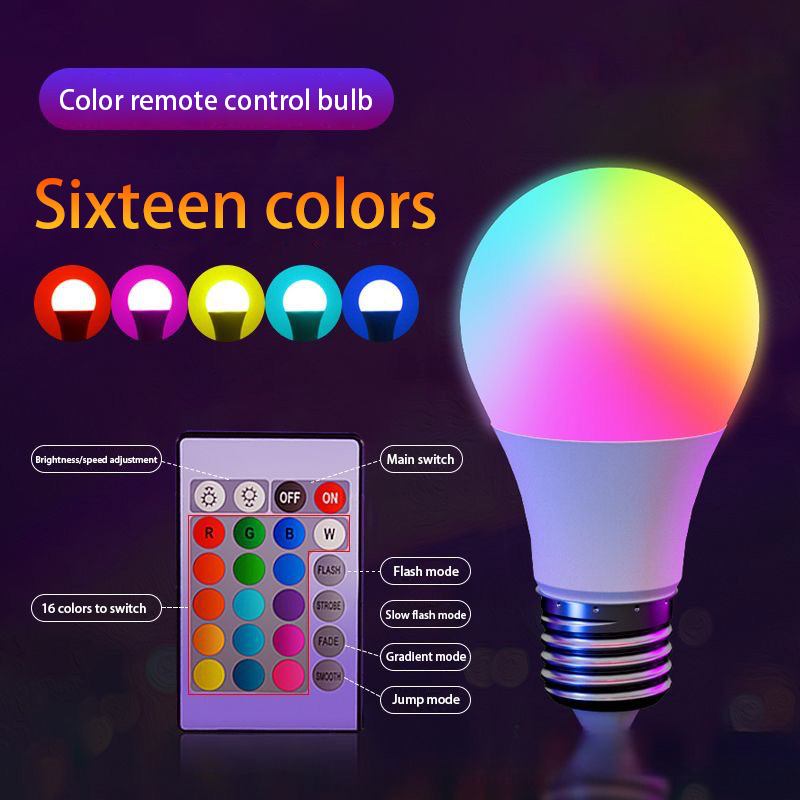 E27 220V 16 Colors RGB Bulb LE - огляд і ціна Smart Bulb