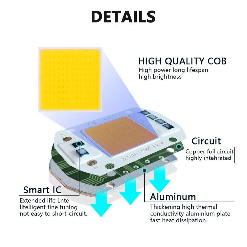3000K 6000K LED COB Chip Light - огляд і ціна Smart Bulb