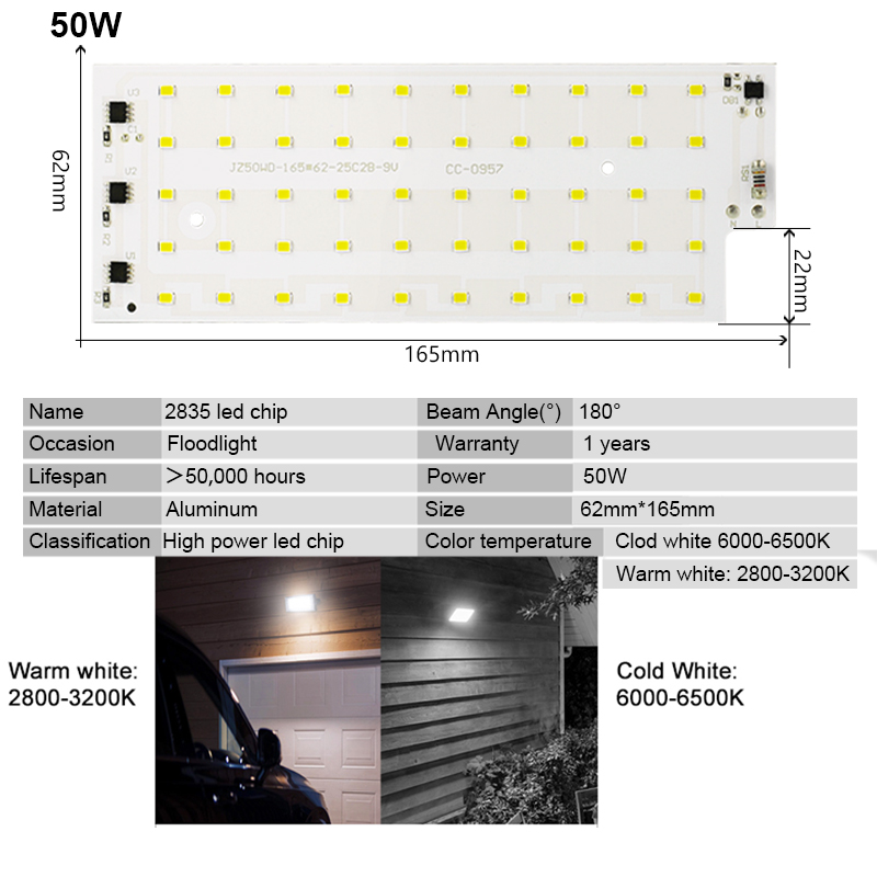 2pcs/lot 50W LED Lamp beads SM - огляд і ціна Smart Bulb