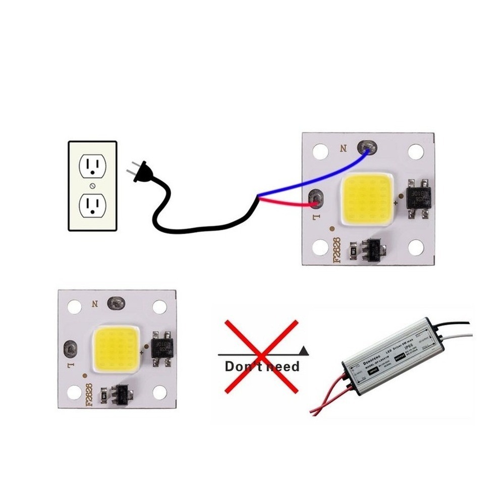 10W COB module 220V LED Chip D - огляд і ціна Smart Bulb